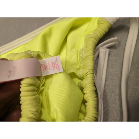Victoria's Secret Bikini Top Women Large Butter Yellow String‎ Y2K EUC - Picture 4 of 12